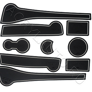 Коврики в ниши салона SKODA Rapid 2014~ (кромка белая)