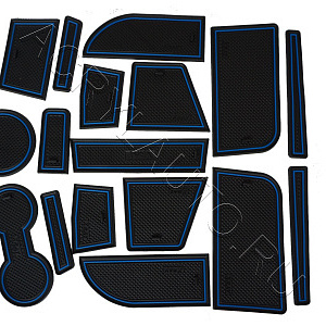 Коврики в ниши салона Lada Xray 2016~ (кромка синяя)