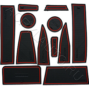 Коврики в ниши салона Lada Granta 2 2018~ (кромка красная)