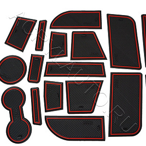 Коврики в ниши салона Lada Xray 2016~ (кромка красная)