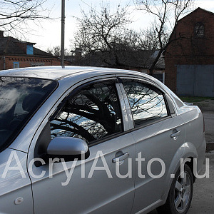 Дефлекторы боковых окон CHEVROLET Aveo седан 2006-2011 / ZAZ Vida