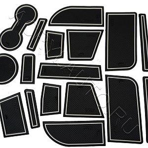 Коврики в ниши салона Lada Xray 2016~ (кромка белая)