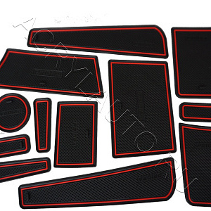 Коврики в ниши салона Lada Priora  (кромка красная)