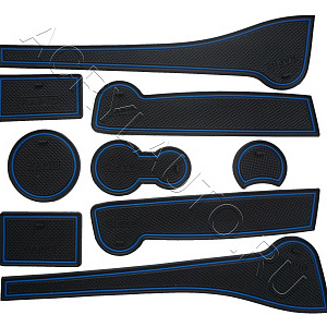 Коврики в ниши салона SKODA Rapid 2014~ (кромка синяя)