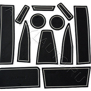 Коврики в ниши салона Lada Granta 2 2018~ (кромка белая)