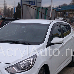 Дефлекторы боковых окон HYUNDAI Solaris хэтчбек 2010~